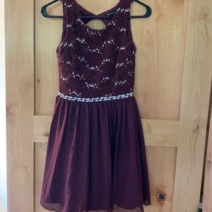 Maroon Semiformal Sequin Dress